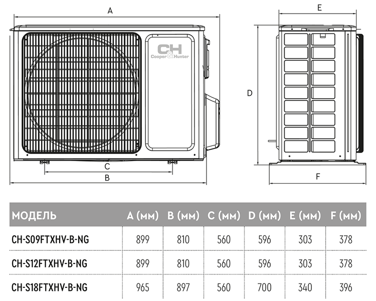 Кондиціонер спліт-система Cooper&Hunter Vip Inverter NG CH-S09FTXHV-B-NG CH14718 фото